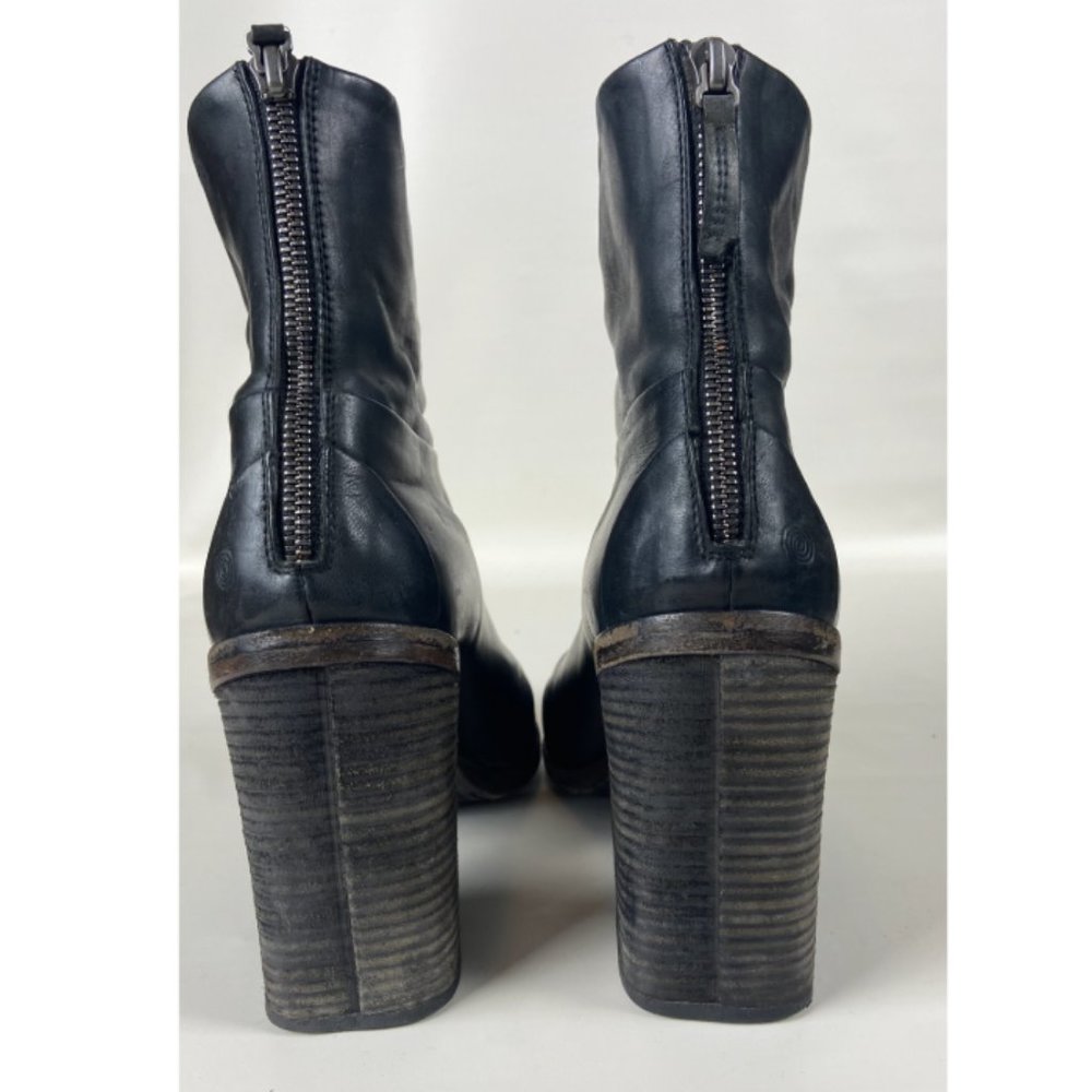MARSELL BLOCK HEEL ZIP COMBAT MOTO BOOTS 39 8.5 - Picture 3 of 9